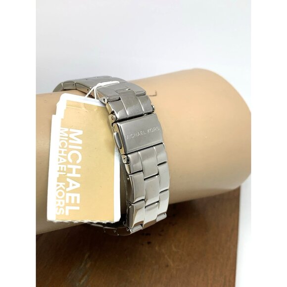 Michael Kors Women's Watch MKO-1050 Quartz Rose Dial Silver Stainless Steel 38mm - Picture 10 of 14